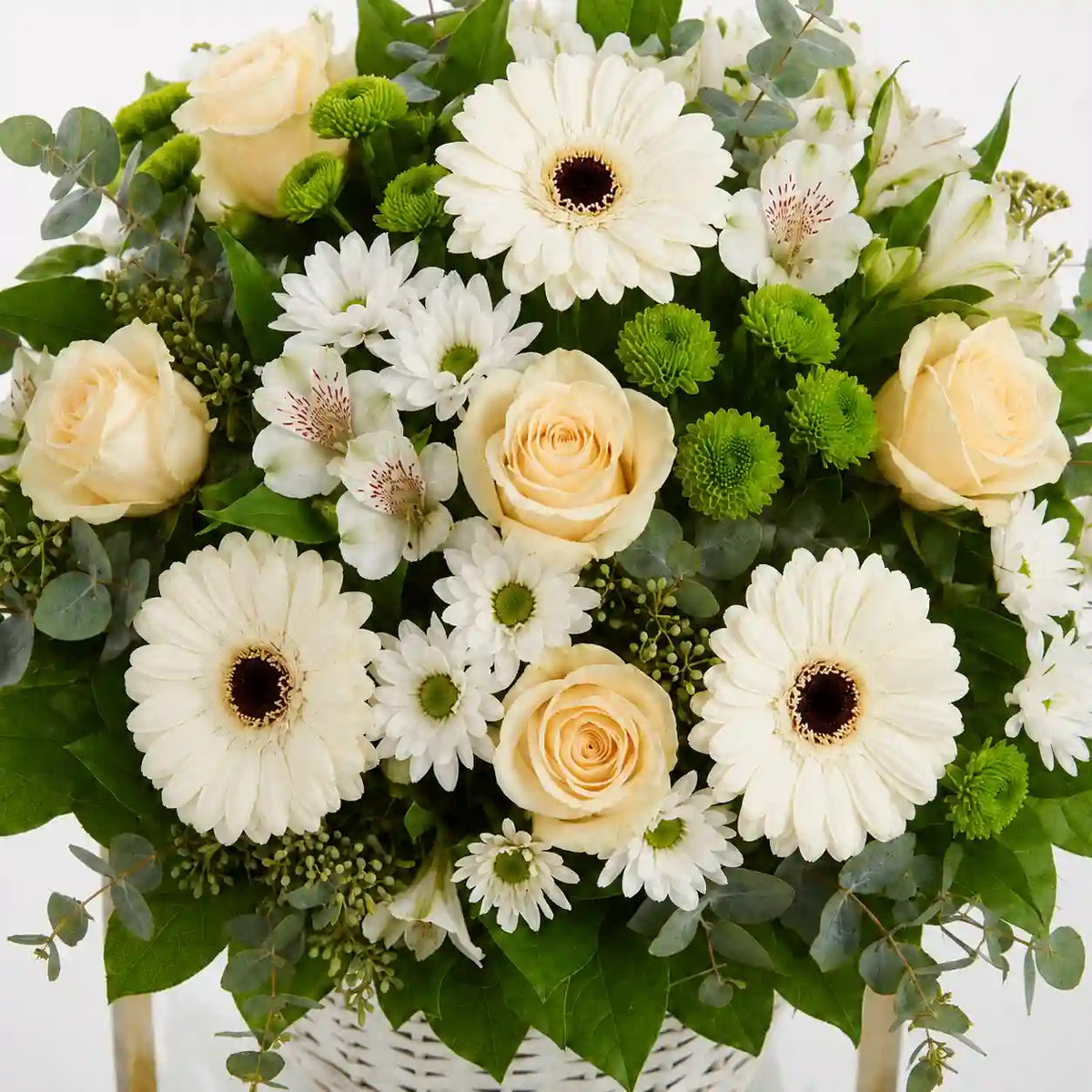 White and Green Basket